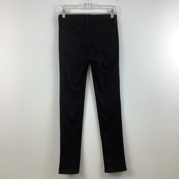 Veronica Beard Debbie Rhinestone Skinny Jeans Raven Black - Picture 3 of 7